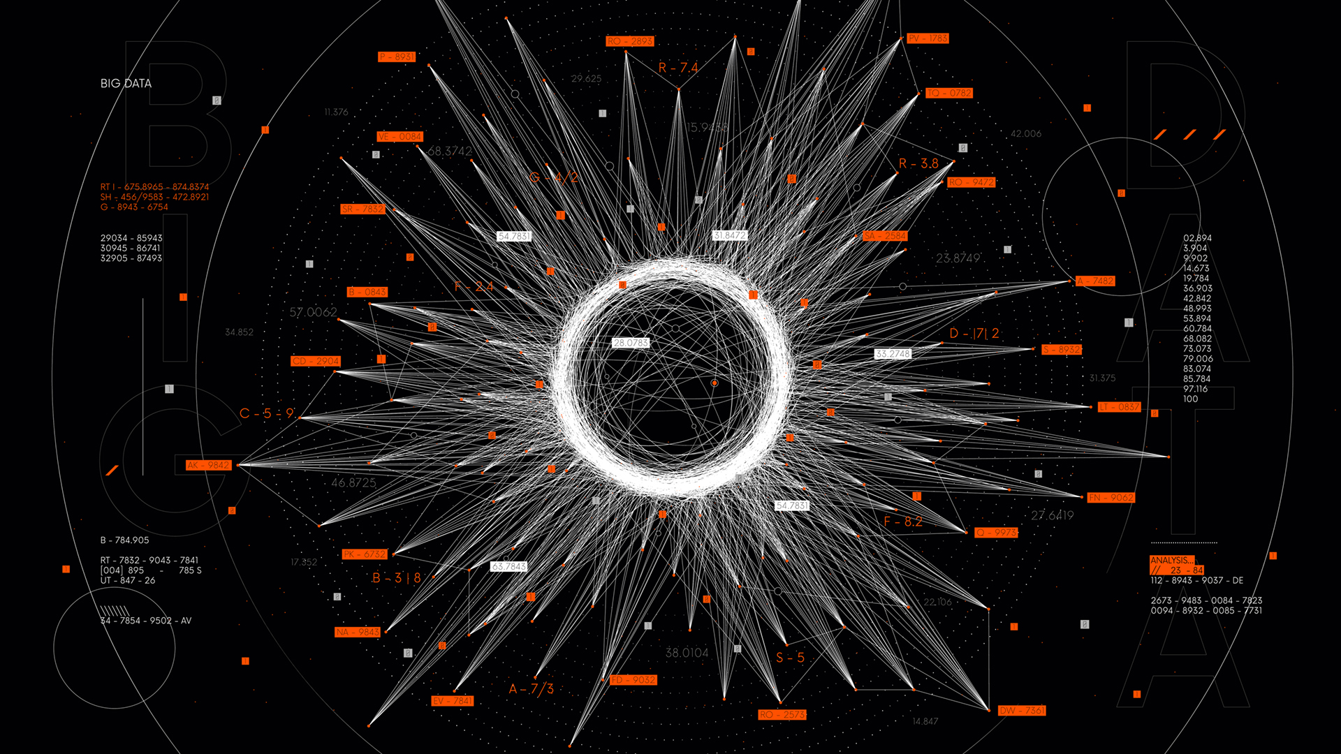 Cluster classification visualization big data stream, database cloud, futuristic technology